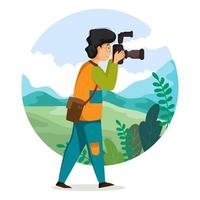 Male Photographer Concept vector