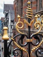 Gold Painted Wrought Iron Railings in Chester photo
