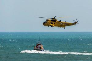 Eastbourne, East Sussex, UK, 2012. Sea King HAR3 Helicopter Display at Airbourne photo