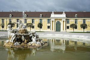 Vienna, Austria, 2014. Danube, Inn, and Enns statues at the Schonbrunn Palace in Vienna photo