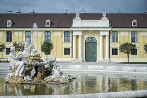 Vienna, Austria, 2014. Danube, Inn, and Enns Statues at the Schonbrunn Palace in Vienna photo