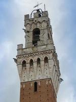 Mangia Tower in Piazza del Campo in Siena photo
