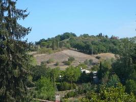 View of the hills of Asciano photo