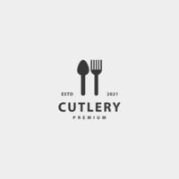 Cutlery icon sign symbol hipster vintage logo vector
