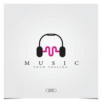 Letter M music Logo design logo premium elegant template vector eps 10