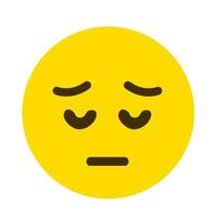 cara triste emoji expresión vectorial