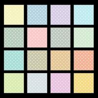 Includes a seamless background with pastel tones polka dots. vector