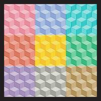 el fondo moderno hexagonal combina tonos pastel, adecuados para papel tapiz, estuches de teléfonos móviles, patrones de vidrio, portadas de libros, presentaciones vector