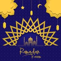 Greeting cards for Ramadan Kareem and Eid Mubarak. Suitable for Ramadan events vector