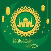 Greeting cards for Ramadan Kareem and Eid Mubarak. Suitable for Ramadan events vector