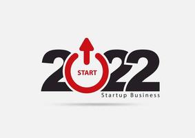 Logo 2022 new year Startup business creative ideas concept design, Vector illustration modern layout template