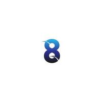 Number 8 logo design business template icon vector