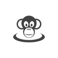 Monkey logo icon illustration vector flat design