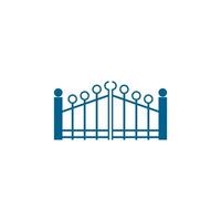 gate icon logo flat design vector template