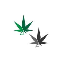 Cannabis leaf logo design vector template