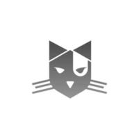 vector de ilustración de diseño de logotipo de icono de gato