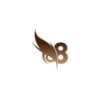 Number 8 logo icon combined with owl eyes icon design vector