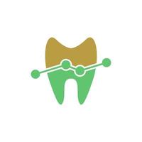 Diseño de ilustración de vector de plantilla de icono de logotipo dental
