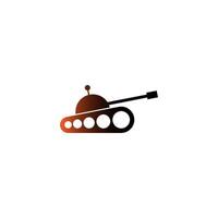 tanque militar, plantilla de diseño de logotipo de icono de tanque militar vector