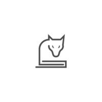 vector de plantilla de diseño de icono de logotipo de caballo