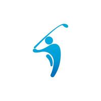 ilustración de diseño creativo de plantilla de icono de logotipo de golf vector