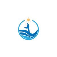 Dolphin logo icon design concept vector template