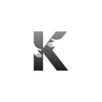 icono de logotipo de letra k con plantilla de símbolo de diseño de mano vector