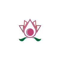 Beauty Lotus flowers logo icon design template vector