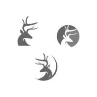 vector de diseño de ilustración de icono de logotipo de venado