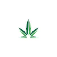 Cannabis leaf logo design vector template