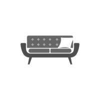 muebles logo icono vector diseño plano