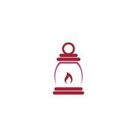 Simple lantern icon logo design vector template illustration