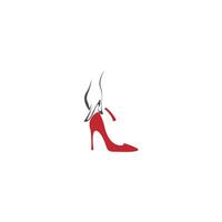 Woman shoe ,High Heel logo icon design vector