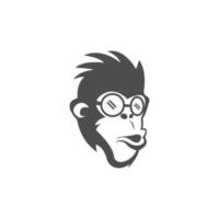 Monkey logo icon illustration vector flat design
