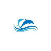 Dolphin logo icon design concept vector template