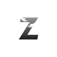 Letter Z logo icon with hand design symbol template vector