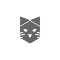 vector de ilustración de diseño de logotipo de icono de gato