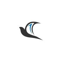 Simple Design of Swift Bird logo icon template vector illustration