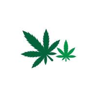 Cannabis leaf logo design vector template