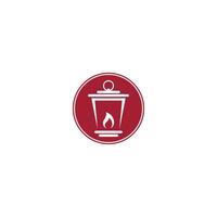 Simple lantern icon logo design vector template illustration