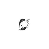 icono del logotipo número cero con plantilla de símbolo de diseño de cabeza de halcón vector