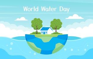 World Water Day Event Celebration Background vector