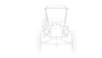 classic car design line art vector