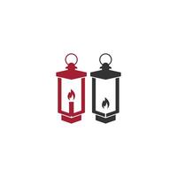 Simple lantern icon logo design vector template illustration