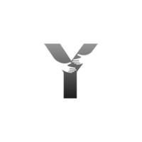 Letter Y logo icon with hand design symbol template vector