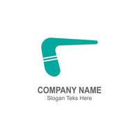 Boomerang logo icon illustration vector flat design template