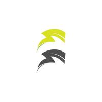 Power symbol lightning icon logo design vector