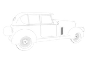 Vintage car design line art vector