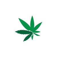 Cannabis leaf logo design vector template