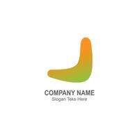 Boomerang logo icon illustration vector flat design template